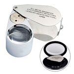 40X Metal 25mm Joalheiro De Lupa De Aumento LED UV Glass Lens Jewelry Magnifier