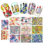 44 Pcs Multicolor Stamp Pattern Nail Art Stickers Manicure DIY Transfer Sticker