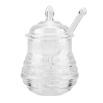 245ml Beehive-shaped Honey Jar with Dripper Stick for Storing Dispensing Honey