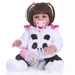 48 centímetros Simulação recém-nascido Toy Baby Girl com chupeta e mamadeira suave e seguro Silicone Vinyl Play House Toy Criança Comfort Helper