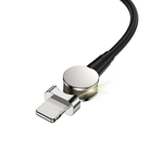 2.4A 180° Magnetic Cable LED Type C Micro USB Charger Cord for Android iPhone