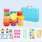 24Colors / Set Diy Lightweight argila Plasticine enigma Mud brinquedo para crianças (Caixa de armazenamento de cor aleatória)