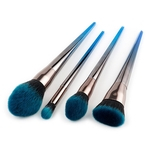 4pcs / 7 Pcs Maquiagem jogo de escova cosmético diamante azul e preto Gradiente Super Macio Sombra Eye Foundation cosméticos escova ferramenta