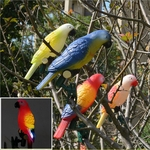 4pcs alimentados por energia solar Pássaro bonito do papagaio Lamp LED com braçadeira flexível Use para Backyard decoração ao ar livre