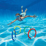 4pcs / Lot Underwater Dive Swimming Pool Water Anel Mergulho Toy Praia Verão Natação Aid For Children