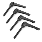 4pcs M10 Male Thread Black Metal Knobs Adjustable Fixing Handle Clamp Handle
