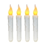 4PCS pilhas Flameless LED Taper Candles luzes