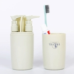 4Pcs / Set portátil de viagem de lavar roupa Cup Shampoo Shower Set Armazenamento Gel Bottle Comb
