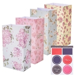 LOS 24pcs / Set Printing Floral embalagem saco de papel com selagem Adesivos para Armazenamento Lostubaky