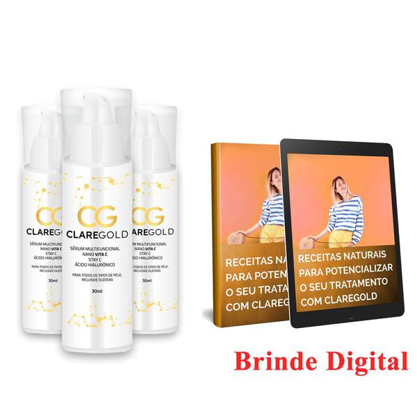 4x ClareGold Clareador Facial Hidratante Corporal Tratamento - Club Gold