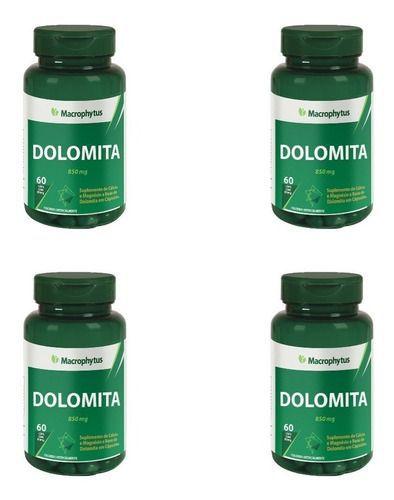 4x Dolomita - Calcio + Magnesio 850mg 60cps Macrophytus