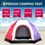 5-6 Pessoas Camping Praia Protetor Solar Respirável Ao Ar Livre Barracas de Acampamento Anti UV Barraca À Prova de Vento