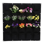 25 bolsos Outdoor jardim vertical Plantar Bag Wall Hanging Flower Container Crescer (preto)