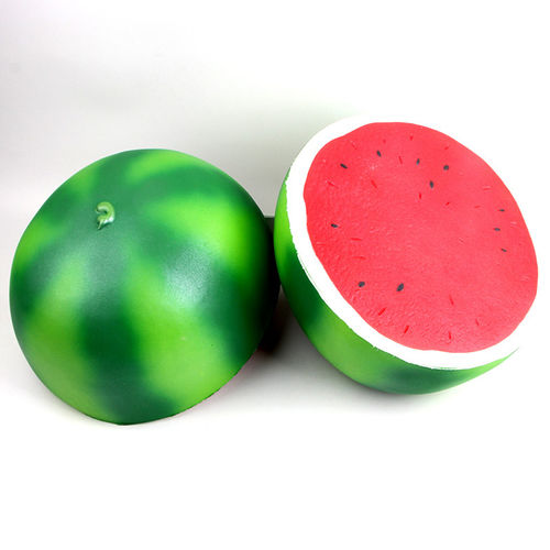 25 centímetros Super Grande Forma mole Metade da melancia lenta Nascente Forma Toy Crianças / Adulto Fruit ventilação suave PU Squeeze Estresse Aliviar Toy