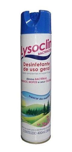 5 Desinfetante Bactericida Aerosol Spray Lysoclin 400ml
