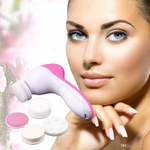 5 em 1 elétrico face de lavagem Escova Máquina Pore Facial Cleaner limpeza do corpo Massagem Mini Skin Care Brush Tool massageador