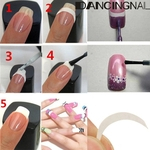 5 folhas francês manicure nail art dicas formulário guia adesivo stencil diy