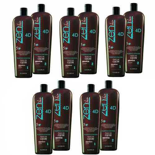 5 Kits Zen Hair Escova Progressiva - 2 X 1000ml
