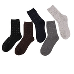 5 pares Homem suor absorvente respirável meias de algodão casuais quentes meias de lã Meias
