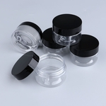 5 pcs 30g frascos de creme para o rosto recarregáveis ¿¿de plástico recipientes de cosméticos vazios preto