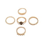5 pcs / set conjunto de anel Retro Vintage simples flor Knuckle Acessórios anéis Jóias