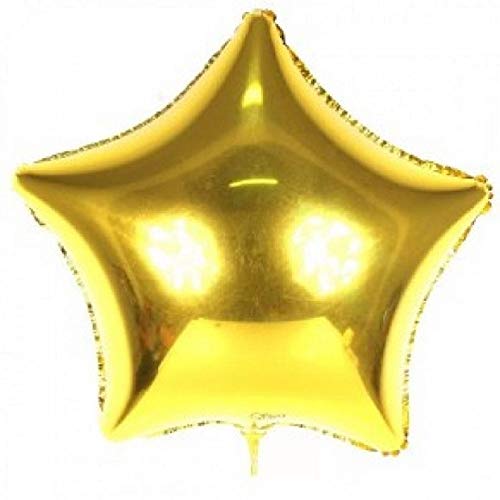 50 Balão Estrela Dourado Metalizado 45cm