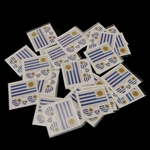 50 Pacote Bandeira Adesivos Euro Copa Futebol Campeonato Europeu Cheer # I
