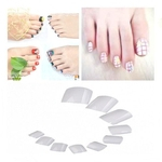 500 pcs Branco Francês Falso Acrílico Gel Toe Nail Art Tips Design Salon Manicure Design de Unhas DIY