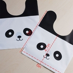 50pcs / lot bonito Embalagem Wrapping Panda doce Biscuit Plastic Trate Gift Bag