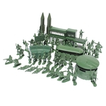 56 Peças Soldado Plástico 5 Cm Figuras Do Exército Playset Para Modelo De Cena De Areia Do Exército
