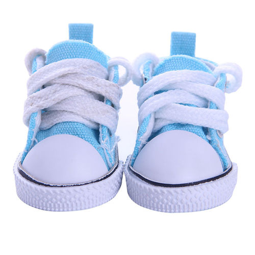 5cm Moda Denim Canvas Mini Toy Shoes 1/6 Sapatos para 18 Polegadas Boneca Acessórios