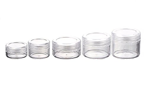 (10pcs) - 20g Empty Plastic Cosmetic Jars With Lids For Creams/Sample/Make-Up/Glitter Storage Refill Cosmetic Lotion Make Up Balm Travel Tester For Xm