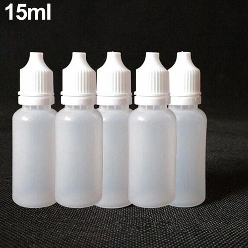 5pcs 5-100ml Vazio Plástico Squeezable Dropper Bottles Eye Liquid Containers