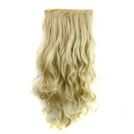 5pcs Clipe Falso Synthetic cabelo extens?o do cabelo encaracolado resistente ao calor Cabelo F