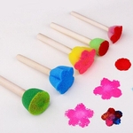  5pcs criativas / Set para Crianças Sponge Brushes Crianças Crianças Pintura Graffiti Brinquedos plástico lidar com desenho de escova Desenho Brinquedos