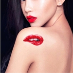 5pcs dia das bruxas lábios vermelhos compõem tatuagens adesivos a tentação final