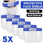 5pcs Máscara De Proteção Protetor Facial Protetor facial de dupla face transparente anti-embaciamento anti-fog respingo anti-líquido - Fácil e Barato