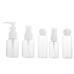 5pcs portátil Toner Shampoo armazenamento Garrafa de Spray Loção Garrafa de cosméticos recipiente de líquido branco