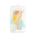 Amyove Lovely gift 5Pcs / Set boca de sucção Aspirador Nasal Alimentando Nariz de dispositivos Clipe caixa Straw escova PP Conjunto para Infant bebê