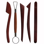 5pcs / set Strong macia argila madeira identificador Carving Tools Cerâmica