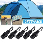 5PCS Tent Toldo Corda de vento Braçadeira Tightener Ferramenta de clipe de plástico para acampamento ao ar livre