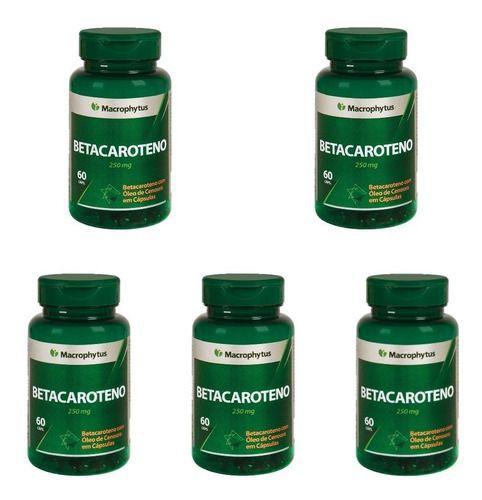 5x Vitamina a Betacaroteno Softgel 250mg 60 Capsulas - Macrophytus