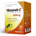 6 Caixas Ascorvit-C Vitamina C 1000mg 60 Cápsulas Maxinutri