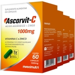 6 Caixas Ascorvit-C Vitamina C 1000mg 60 cápsulas Maxinutri