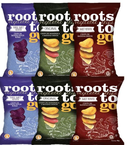 6 Chips de Batatas Doces 45g - Roots To Go