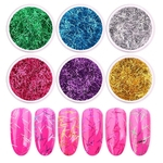 6 Colors Nail Art Glitter Strip Decoration Wire Line Sticker UV Gel Manicure