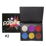 6 cores de Glitter paleta de sombras Kit Maquiagem Sombra Shimmer