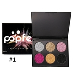 6 cores de sombras Paleta Glitter Maquiagem Shimmer Sombra Kit