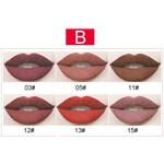 6 cores Matte Batons impermeável duradouro Sem esmorecer Maquiagem Lip Gloss Batom Lip