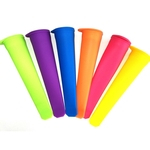 6 cores Mold Handheld DIY Silicone com tampa para Ice Pops picolé Fazer